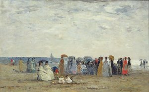 Swimmers on Trouville Beach by Eugene Louis Boudin